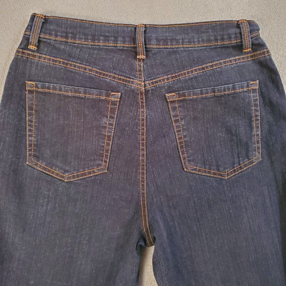 Gloria Vanderbilt Amanda Jeans Women 8 Blue Slim Capri Dark Wash Denim Normcore - Picture 9 of 15